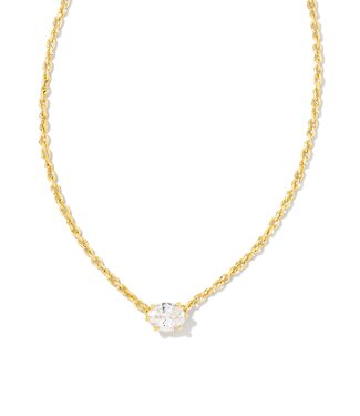KENDRA SCOTT DESIGN Cailin Gold Pendant Necklace in White Crystal