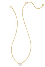 KENDRA SCOTT DESIGN Cailin Gold Pendant Necklace in White Crystal