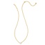 Cailin Gold Pendant Necklace in White Crystal