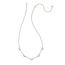 Cailin Silver Crystal Strand Necklace in White Crystal