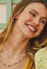 KENDRA SCOTT DESIGN Cailin Gold Crystal Hoop Earrings in White Crystal