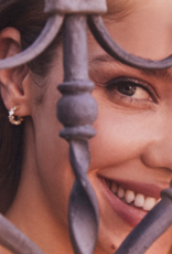 KENDRA SCOTT DESIGN Cailin Gold Crystal Huggie Earrings in White Crystal