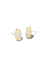 KENDRA SCOTT DESIGN Grayson Gold Stud Earrings in Iridescent Drusy