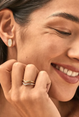 KENDRA SCOTT DESIGN Grayson Gold Stud Earrings in Iridescent Drusy