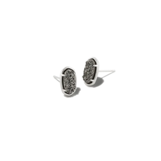 KENDRA SCOTT DESIGN Grayson Silver Stud Earrings in Platinum Drusy