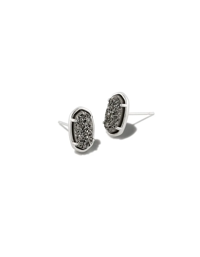 KENDRA SCOTT DESIGN Grayson Silver Stud Earrings in Platinum Drusy