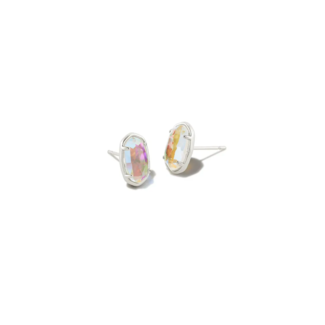 KENDRA SCOTT DESIGN Grayson Silver Stud Earrings in Dichroic Glass