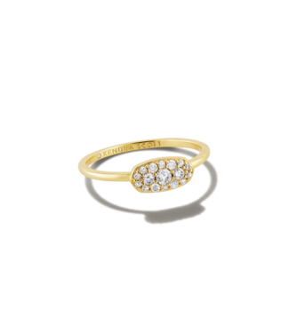 KENDRA SCOTT DESIGN Grayson Gold Band Ring in White Crystal