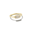 Grayson Gold Band Ring in White Crystal