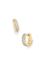 KENDRA SCOTT DESIGN Mikki Pave Huggie Earrings in Gold