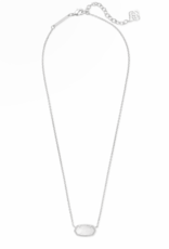 KENDRA SCOTT DESIGN Elisa Silver Pendant Necklace in White Kyocera Opal