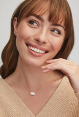 KENDRA SCOTT DESIGN Elisa Gold Pendant Necklace in White Kyocera Opal