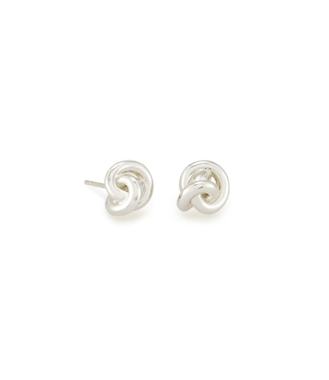 Presleigh Love Knot Stud Earrings in Silver