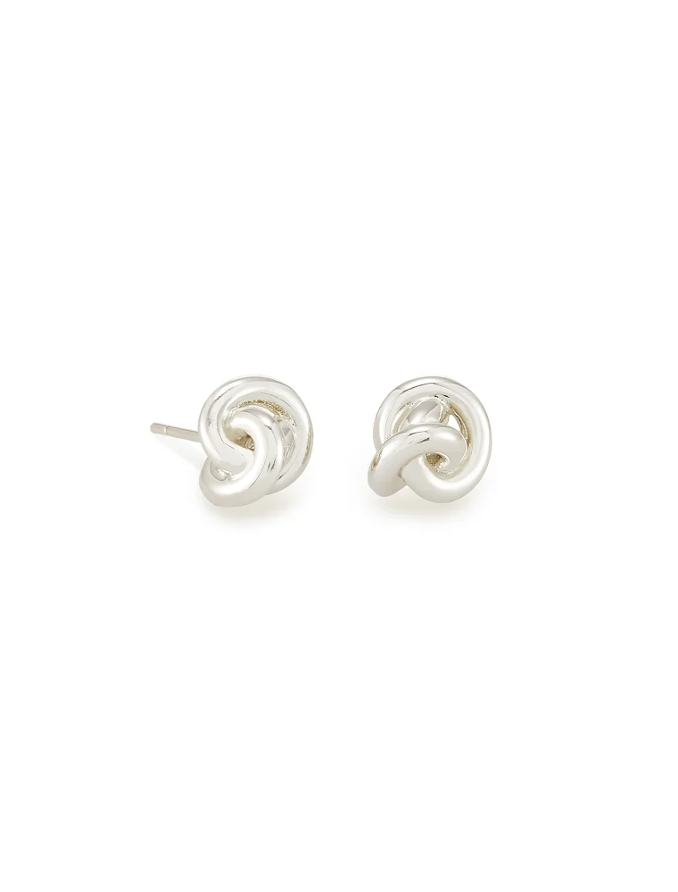 KENDRA SCOTT DESIGN Presleigh Love Knot Stud Earrings in Silver