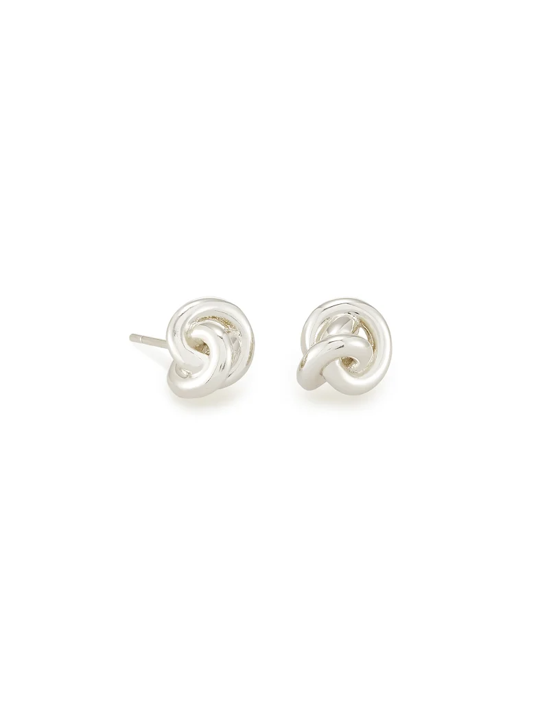 KENDRA SCOTT DESIGN Presleigh Love Knot Stud Earrings in Silver