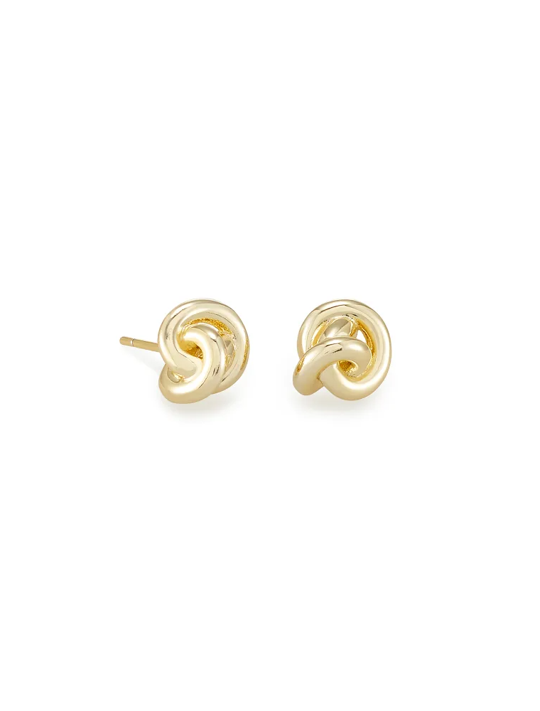 KENDRA SCOTT DESIGN Presleigh Love Knot Stud Earrings in Gold