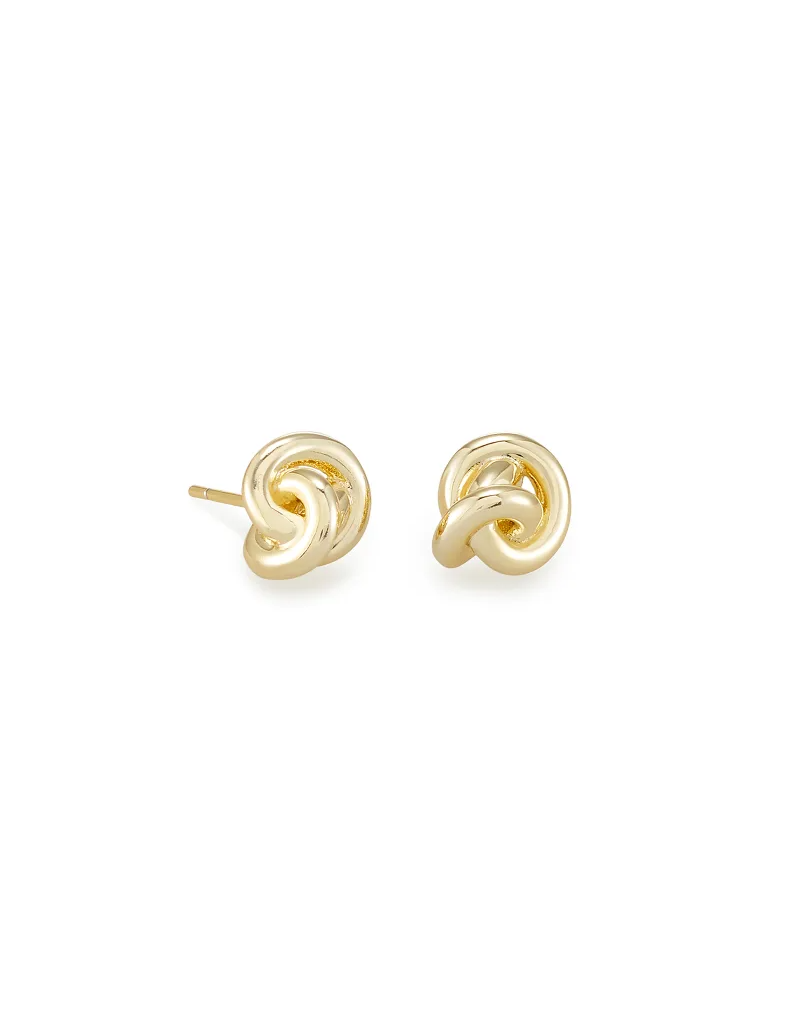 KENDRA SCOTT DESIGN Presleigh Love Knot Stud Earrings in Gold