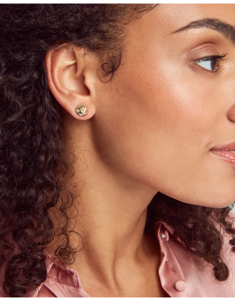 KENDRA SCOTT DESIGN Presleigh Love Knot Stud Earrings in Gold