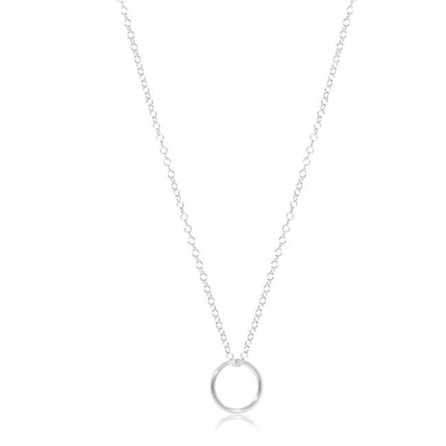 Silver 16" Necklace - Halo Charm