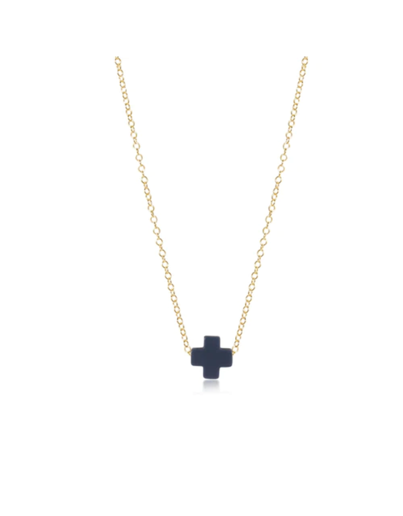 ENEWTON DESIGN Gold 16" Necklace - Navy Signature Cross