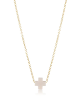 ENEWTON DESIGN Gold 16" Necklace - Off White Signature Cross
