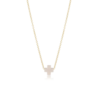 ENEWTON DESIGN Gold 16" Necklace - Off White Signature Cross