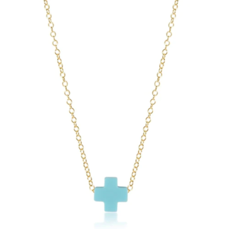 ENEWTON DESIGN Gold 16" Necklace - Turquoise Signature Cross