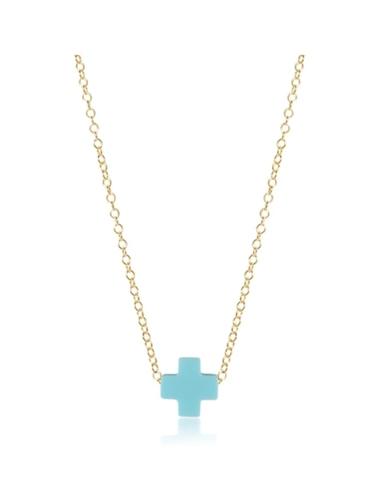 ENEWTON DESIGN Gold 16" Necklace - Turquoise Signature Cross
