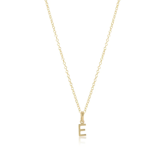 Gold 16" Necklace - Classic Initial