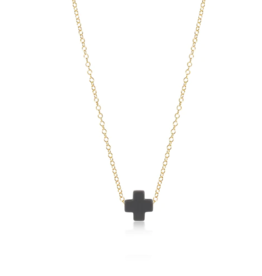 ENEWTON DESIGN Gold 16" Necklace - Charcoal Grey Signature Cross