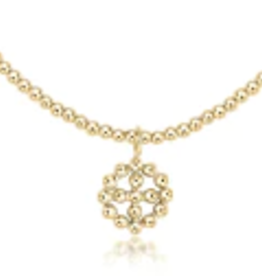ENEWTON DESIGN Gold Classic 2mm Bead Chain 17" Choker Necklace - Beaded Signature Cross Halo Charm