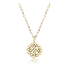 ENEWTON DESIGN Gold 16" Necklace - Beaded Signature Cross Halo Charm