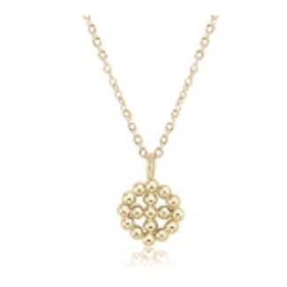 ENEWTON DESIGN Gold 16" Necklace - Beaded Signature Cross Halo Charm