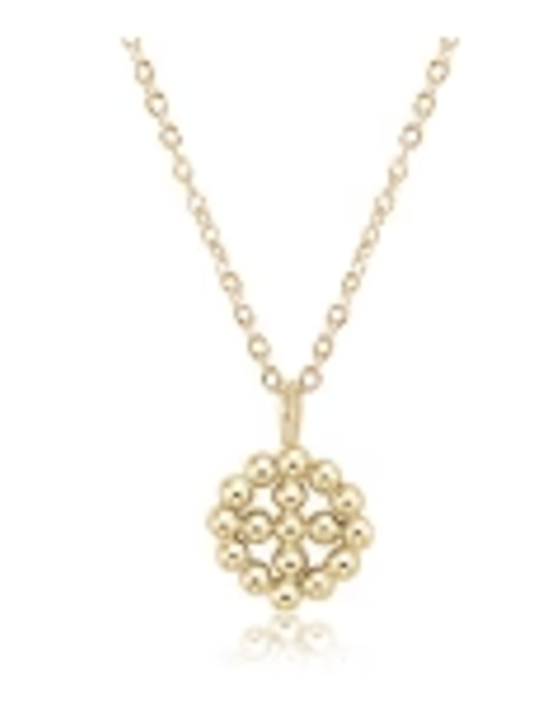 ENEWTON DESIGN Gold 16" Necklace - Beaded Signature Cross Halo Charm