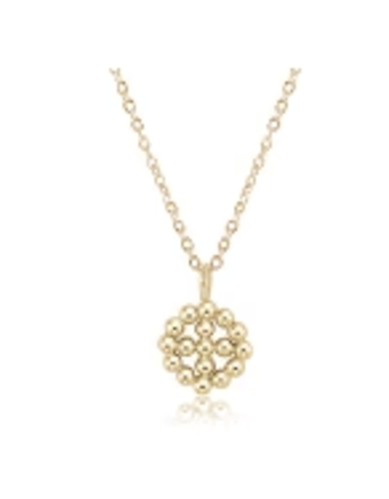 ENEWTON DESIGN Gold 16" Necklace - Beaded Signature Cross Halo Charm