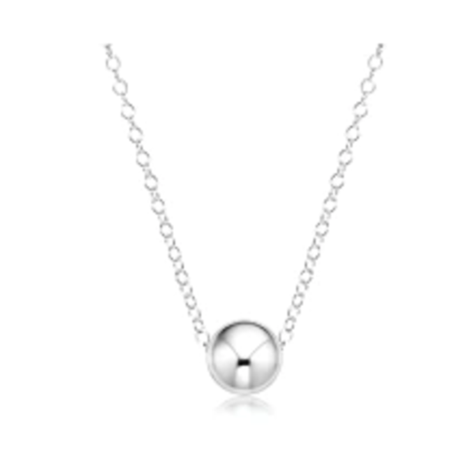 Silver 16" Necklace - Classic 8mm Bead