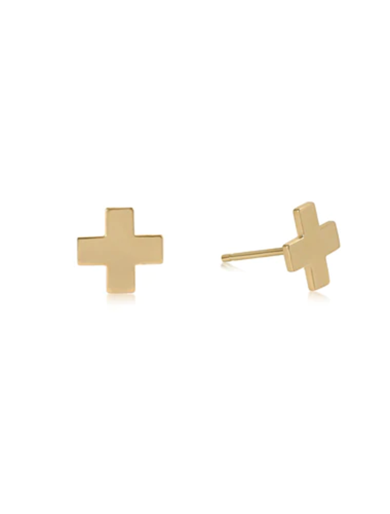 ENEWTON DESIGN Signature Cross Stud Earrings - Gold
