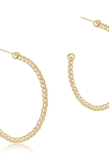 ENEWTON DESIGN Classic 2mm Beaded 1.25" Post Hoop Earring in Gold