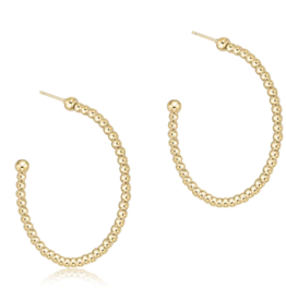 ENEWTON DESIGN Classic 2mm Beaded 1.25" Post Hoop Earring - Gold