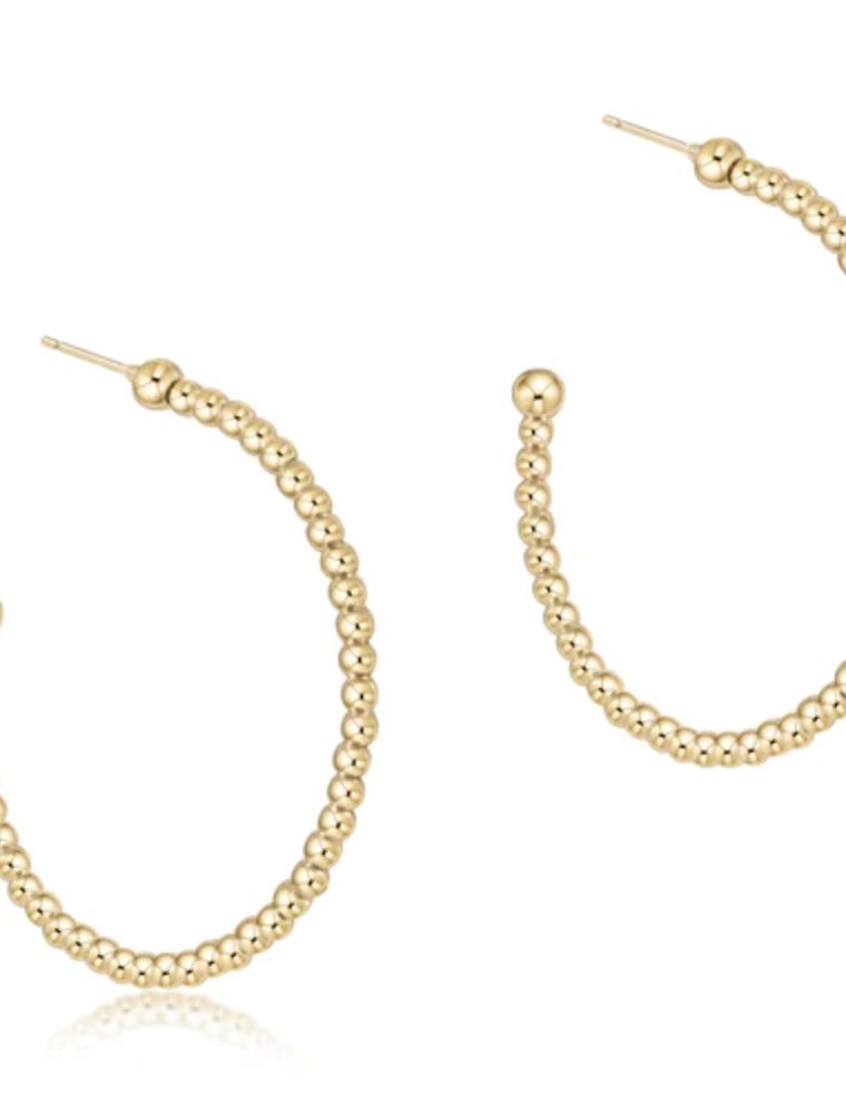 ENEWTON DESIGN Classic 2mm Beaded 1.25" Post Hoop Earring - Gold
