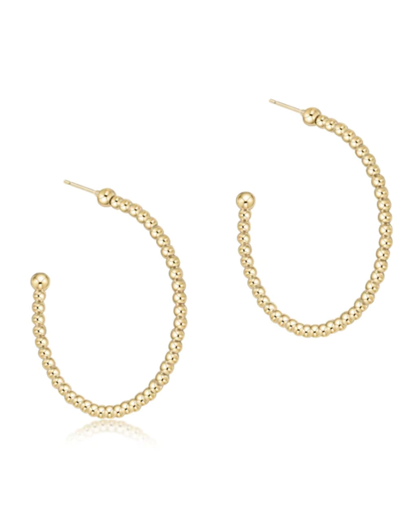 ENEWTON DESIGN Classic 2mm Beaded 1.25" Post Hoop Earring in Gold