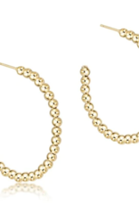 ENEWTON DESIGN Classic 3mm Beaded 1.25" Post Hoop Earring in Gold