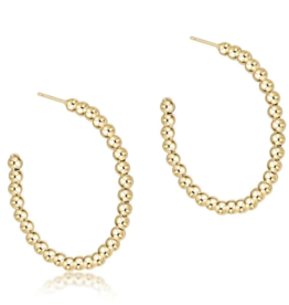 ENEWTON DESIGN Classic 3mm Beaded 1.25" Post Hoop Earring - Gold