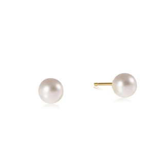 ENEWTON DESIGN Classic 6mm Ball Stud Earrings - Pearl/Gold