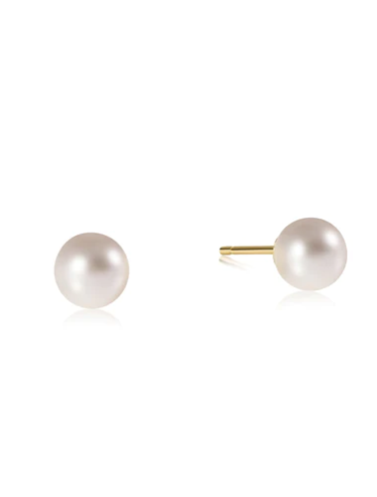 ENEWTON DESIGN Classic 6mm Ball Stud Earrings - Pearl/Gold