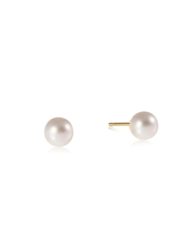 ENEWTON DESIGN Classic 6mm Ball Stud Earrings - Pearl/Gold