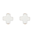 ENEWTON DESIGN Signature Cross Stud Earrings - Off White/Gold