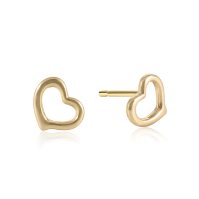 Love Stud Earrings - Gold