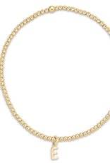 ENEWTON DESIGN Classic 2mm Bead Bracelet - Gold Initial Charm