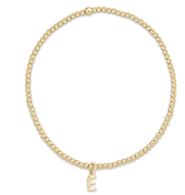 ENEWTON DESIGN Classic 2mm Bead Bracelet - Gold Initial Charm